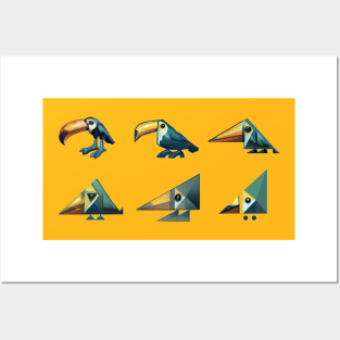 Toucan Stylized Triangular Arrangement Posters and Art